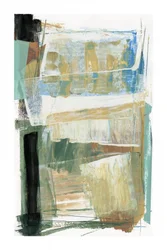 Abstract Blue Green Layers