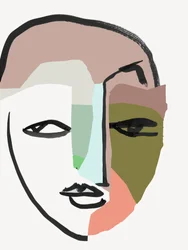 Abstract Modern Face