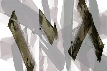 Abstract Olive Grey Strokes