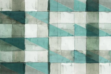 Aqua Geometric Pattern