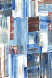 Blue Brown Abstract Strokes