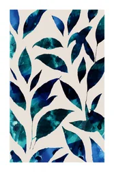 Blue Teal Leaves