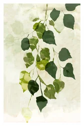 Cascading Green Leaves