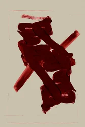 Crimson Abstract Strokes