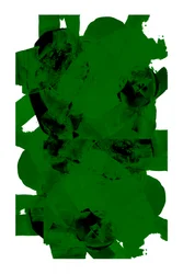 Deep Green Abstract Strokes