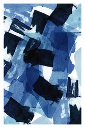 Dynamic Blue Brushstrokes