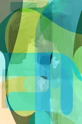 Fluid Green Blue Abstract