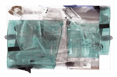 Modern Teal Abstract Shapes