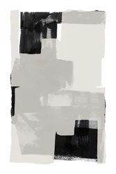 Monochrome Brushstroke Geometry