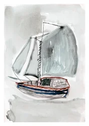 Serene Sailboat Afloat