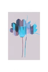 Teal Bloom Abstraction