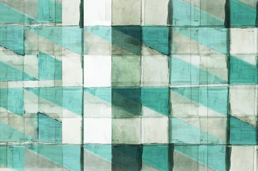 Teal Geometric Blocks