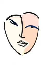Two Tone Modern Face