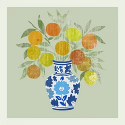 Vibrant Citrus Vase