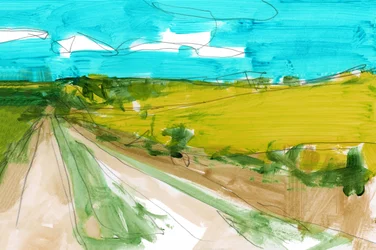Vibrant Countryside Path