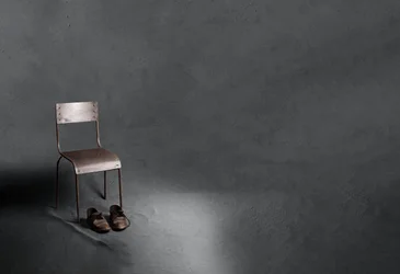 Solitary Chair Old Shoes