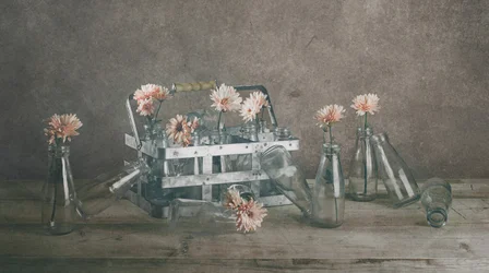 Vintage Floral Bottles