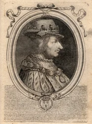 Portrait of Louis XI (1423-1483), King of France - Portrait of Louis XI of France (1423-1483), King of France - engraving from 