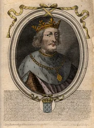 Portrait of Philippe VI of Valois (1293-1350), King of France - Philip VI of Valois (1293-1350) King of France - engraving from 