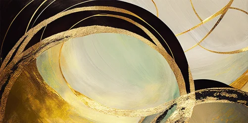 Abstract Circle with Golden Effect