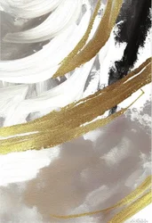 Abstract in Black and Gray with Golden Effect