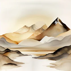 Abstract Soft Natural Landscape