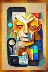 Picasso Inspired Art, Abstract Surrealist Painting