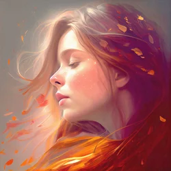 Side View Beautiful Woman in Love