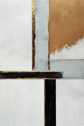White & black, golden abstract lines