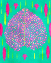 Neon Botanical Leaf