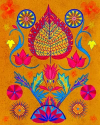 Vibrant Botanical Symmetry