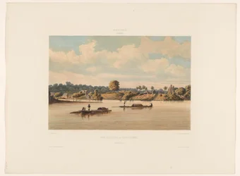 Post Gelderland and Joden Savannah (river side) (title on object)