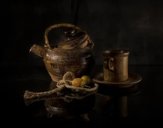 Earthy Teapot Still Life