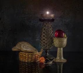 Rustic Candle Still Life