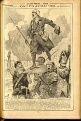 Agenda Buvard du Bon Marche 1917 - Illustration of Job (Jacques Marie Gaston Onfray de Breville): We