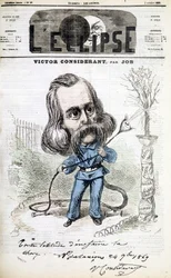 Humorous Drawing on Victor Recital by Job. Cover of 