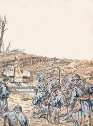 Mass Given in a Trench During the First World War, Private Collection