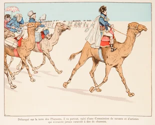 Napoleon Bonaparte on Expedition to Egypt with the Army and Scientists in 1798