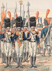 Outfit of French Troops at All Times: Porte Aigles (1812), Private Collection