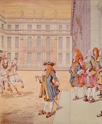 Louis XIV in the Courtyard of Versailles Uttering His Celebrated Phrase 