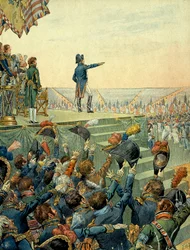 Napoleon I Bonaparte distributing the crosses of the Legion d
